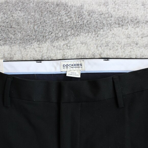 Dockers NWT Men's Black Dress Pants Slim Fit 34x32 - Picture 4 of 5